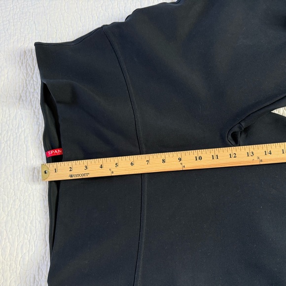 SPANX Women’s Black Leggings Sz 1X Stretch High Waist Skinny Pull On Pants Crop - Picture 7 of 9